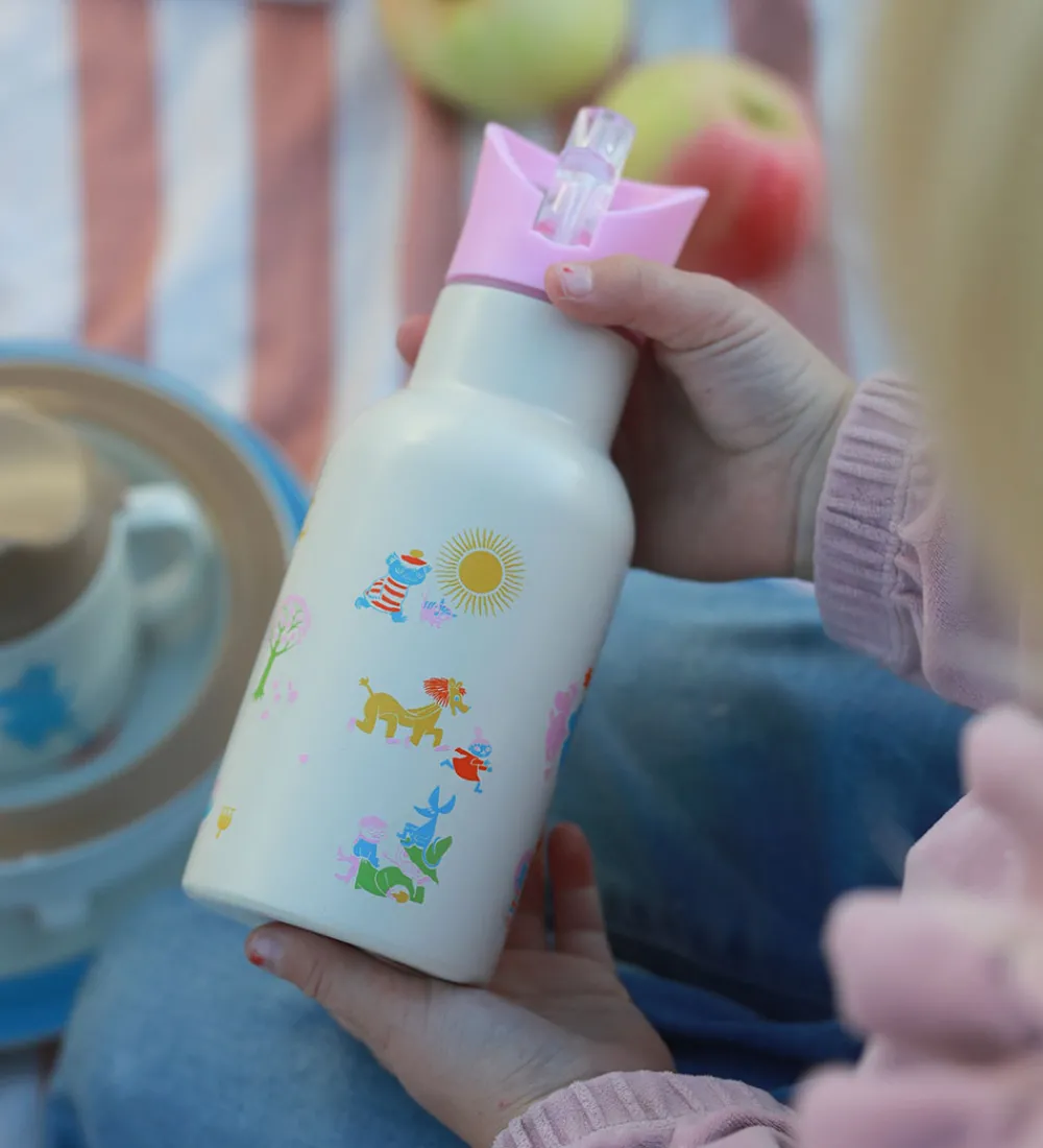 Rätt Start Termoflasker|Drikkedunke|Termoflaske - Mumi - Rustfrit Stål - 340 ml - Rosa