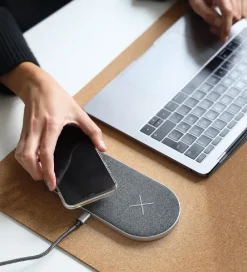 SACKit Adaptere Og Opladere|Oplader - CHARGEit Dual Dock - Wireless - Grå