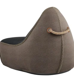 SACKit Sækkestole|Stole|Sækkestol - Canvas Lounge Chair - 96x80x70 cm - Sort/Brun