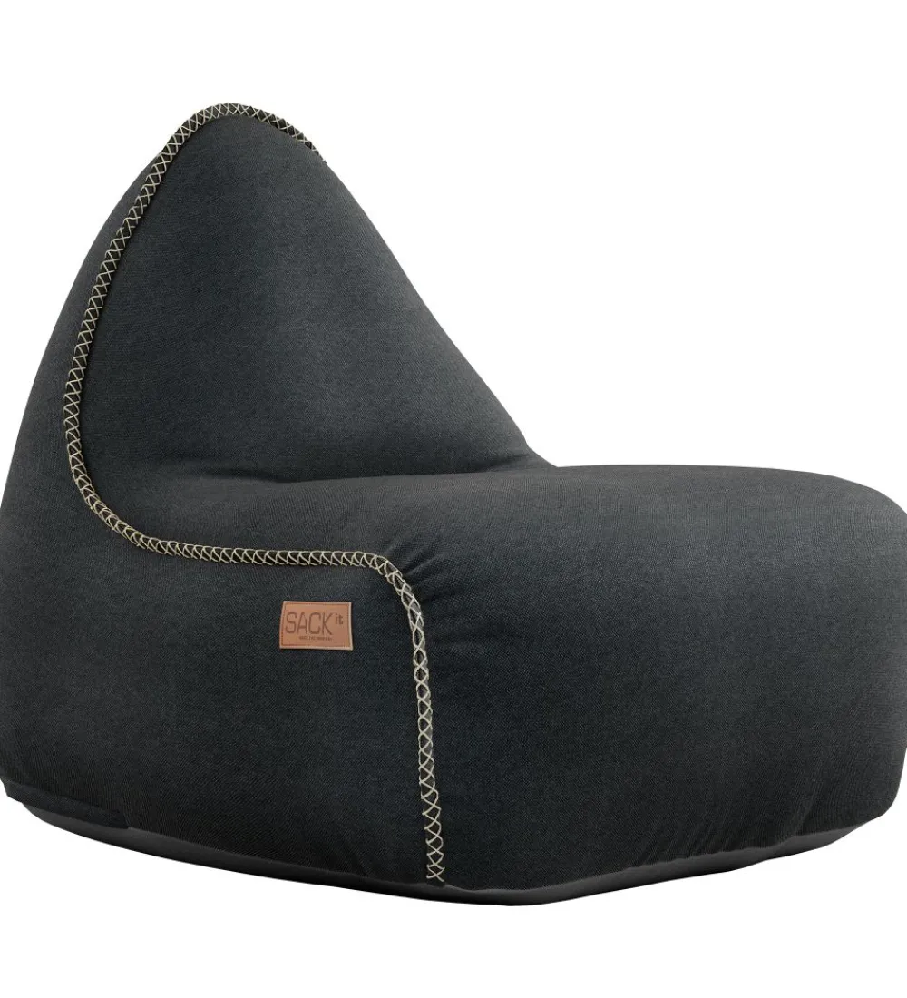 SACKit Sækkestole|Stole>Sækkestol - Canvas Lounge Chair - 96x80x70 cm - Sort
