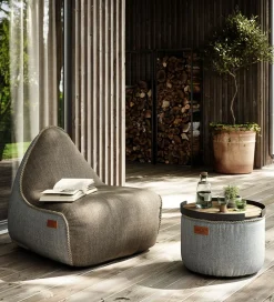 SACKit Sækkestole|Stole></noscript>Sækkestol - Cobana Lounge Chair - 96x80x70 cm - Brun/Hvid