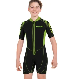 Seac Våddragter|Snorkling|Våddragt - Look Shorty Kid 2,5 mm - Sort/Lime