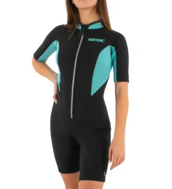 Seac Våddragter|Snorkling|Våddragt - Look Shorty Lady 2,5 mm - Sort/Turkis