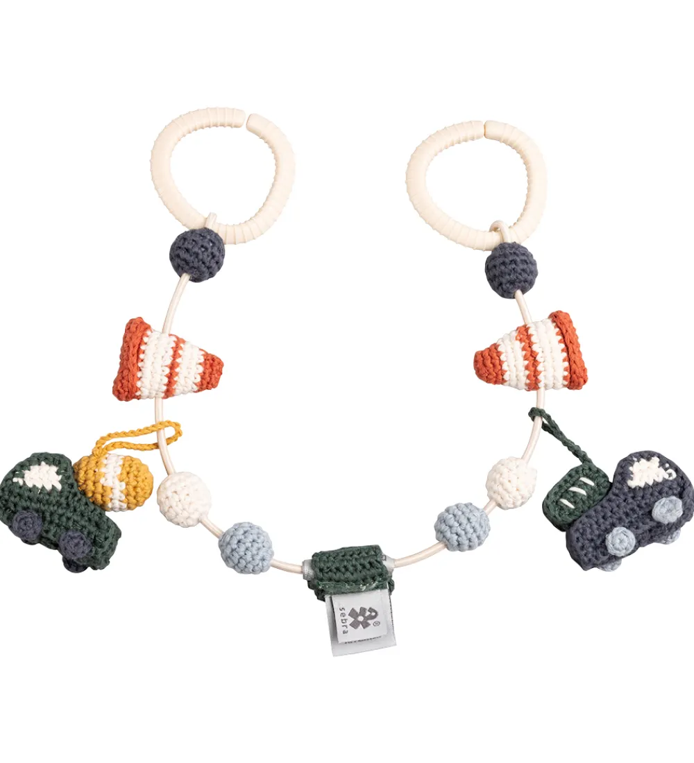Sebra Barnevognskæder>Barnevognskæde - Hæklet - Busy Builders