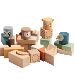 Sebra Stablelegetøj|Byggeklodser - Træ - Wildlife Animals