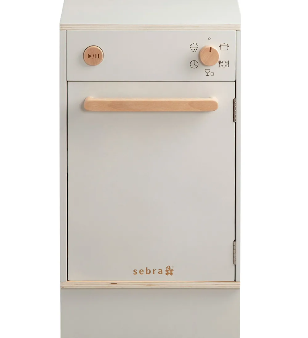 Sebra Legekøkken Og Legemøbel|Legekøkken - Opvaskemaskine - Træ - Seabreeze Beige