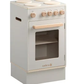 Sebra Legekøkken Og Legemøbel>Legekøkken - Ovn & Komfur - Træ - Seabreeze Beige