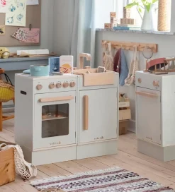 Sebra Legekøkken Og Legemøbel|Legekøkken - Vaskeskab - Træ - Seabreeze Beige