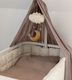 Sebra Sengehimler|Sengehimmel - Sky - Dobbyvævet - Jetty Beige