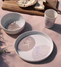 Sebra Skåle|Skål - Tastii Teeny Toes - Hvid m. Print