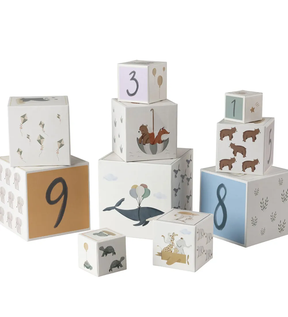 Sebra Stablelegetøj|Stablekasse - World Of - 10 stk - Beige