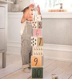 Sebra Stablelegetøj|Stablekasse - World Of - 10 stk - Beige