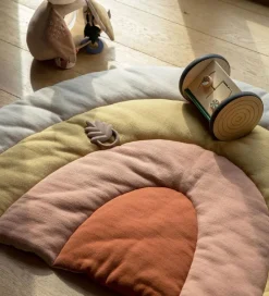 Sebra Legetæpper Og Legegulve>Strikket Legemadras - Regnbue - 130x85cm - Sunset Rose