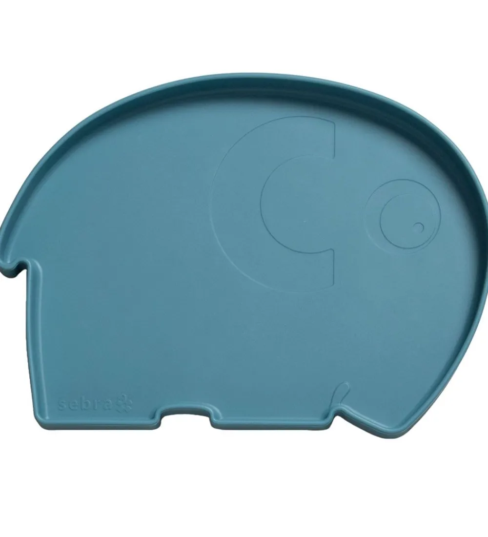 Sebra Tallerkener|Tallerken - Silikone - Fanto - Vintage Blue