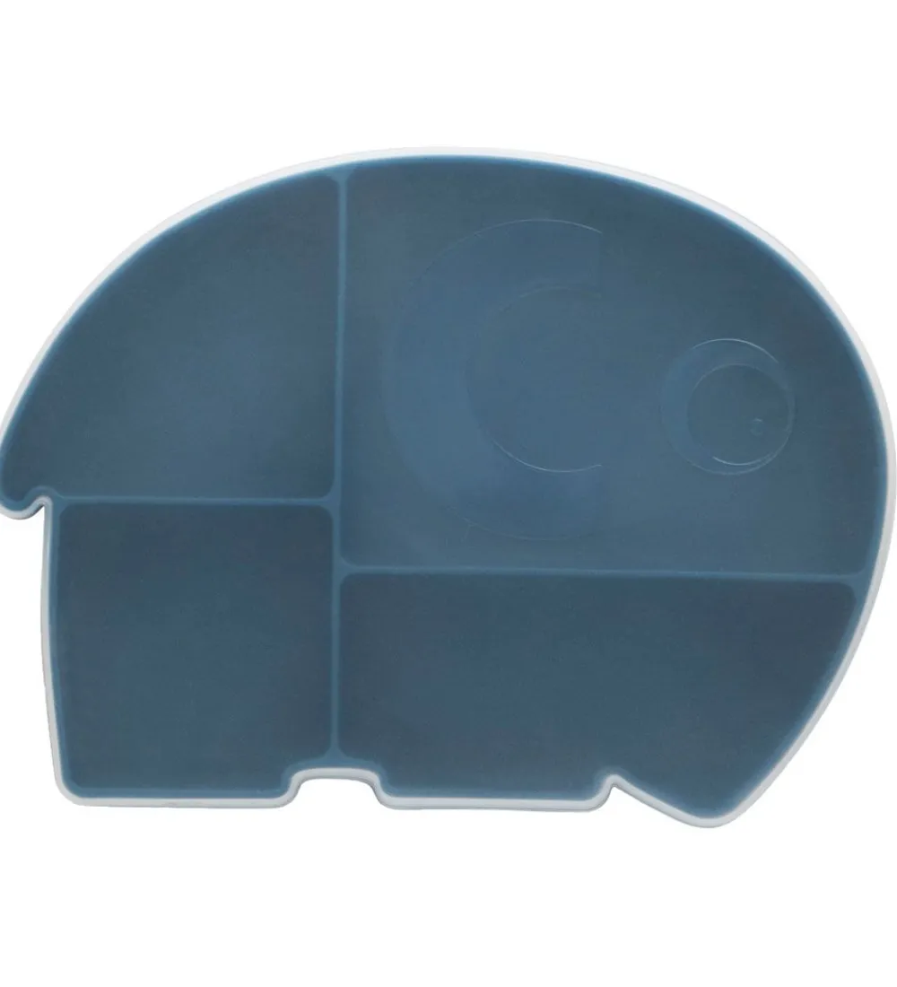 Sebra Tallerkener|Tallerken m. Låg - Silikone - Fanto - Nordic Blue