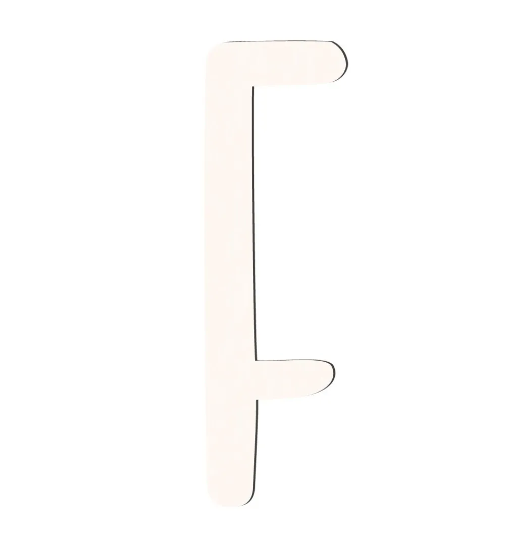 Sebra Bogstaver>Træbogstaver - F - Birchbark Beige