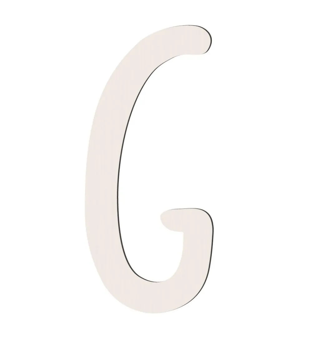 Sebra Bogstaver|Træbogstaver - G - Birchbark Beige
