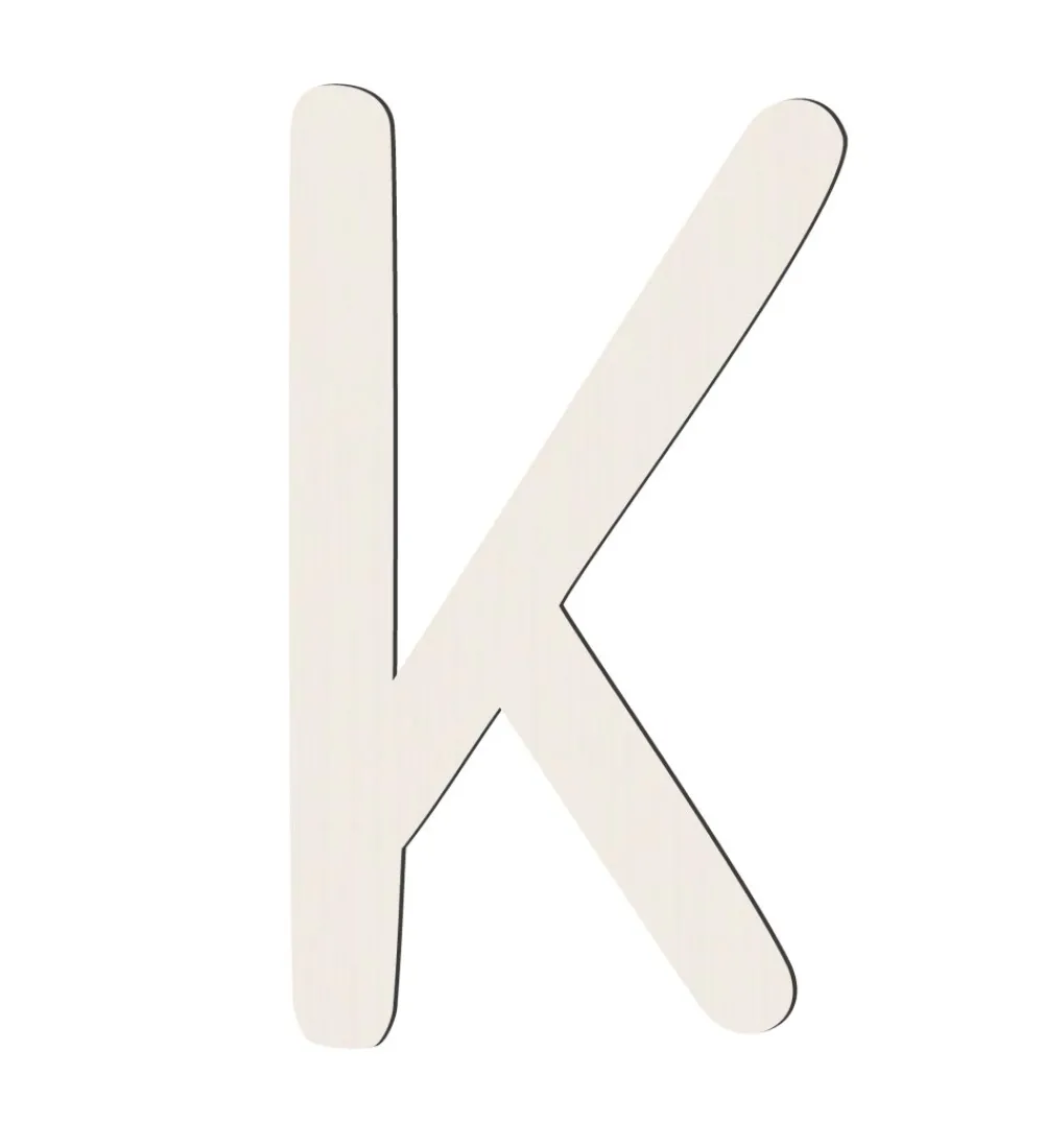 Sebra Bogstaver|Træbogstaver - K - Birchbark Beige