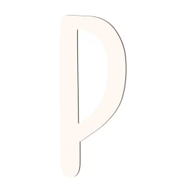 Sebra Bogstaver|Træbogstaver - P - Birchbark Beige