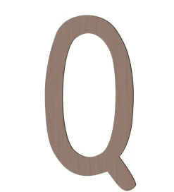 Sebra Bogstaver>Træbogstaver - Q - Pinecone Brown