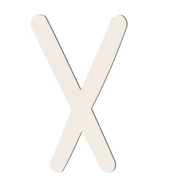 Sebra Bogstaver|Træbogstaver - X - Birchbark Beige