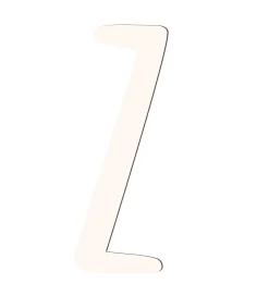 Sebra Bogstaver>Træbogstaver - Z - Birchbark Beige