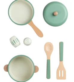 Sebra Trælegetøj|Legekøkken Og Legemøbel>Trælegetøj - Køkkengryde/Pandesæt - Grøn
