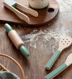 Sebra Trælegetøj|Legekøkken Og Legemøbel|Trælegetøj - Køkkenredskabssæt - Grøn