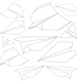 Sebra Wallsticker>Wallstickers - 11 stk - Papirflyvere