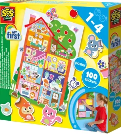 SES Creative Kreasæt|- Min Første - Plakat med klistermærker - Hus