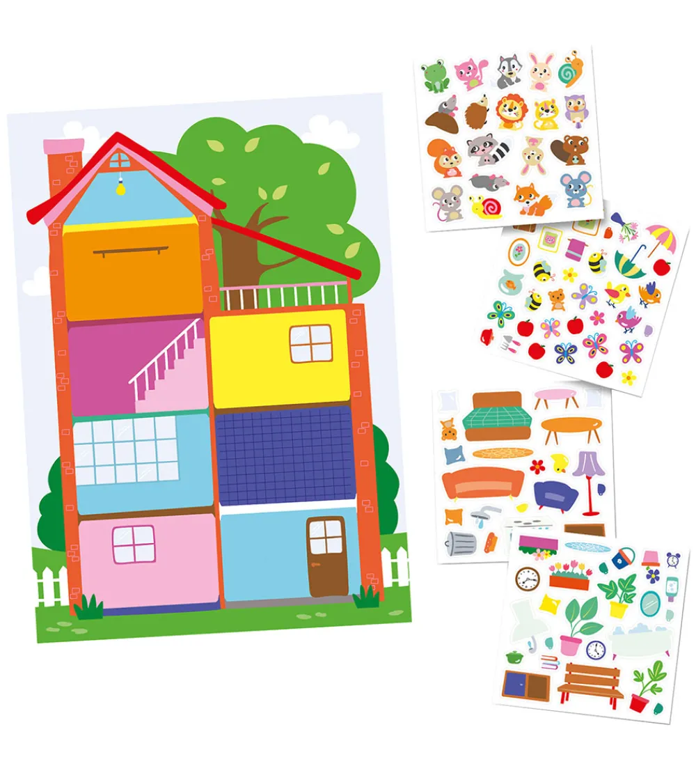 SES Creative Kreasæt|- Min Første - Plakat med klistermærker - Hus