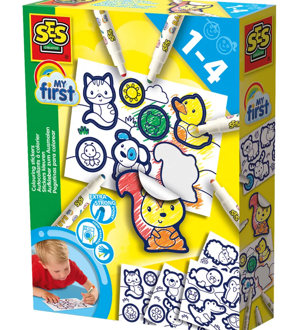 SES Creative Kreasæt>- Min Første - Farvelæg Klistermærker