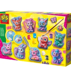 SES Creative Maling|Kreasæt|- Støb & Mal - Fantasi Figurer