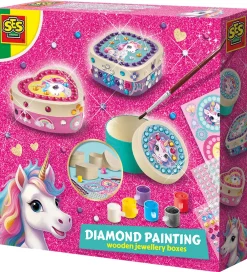 SES Creative Kreasæt|Diamantmosaik - Smykkeskrin med Enhjørning