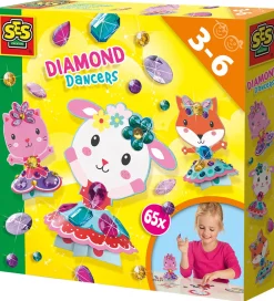 SES Creative Kreasæt>Diamantmosaik - Dansende Dyr