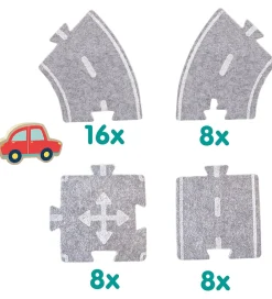 SES Creative Kreasæt>Kreasæt - Filt Vejbane m. Bil - 40 dele