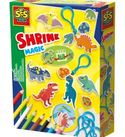 SES Creative Kreasæt|Kreasæt - Krympeplast - Dinosaur Nøgleringe