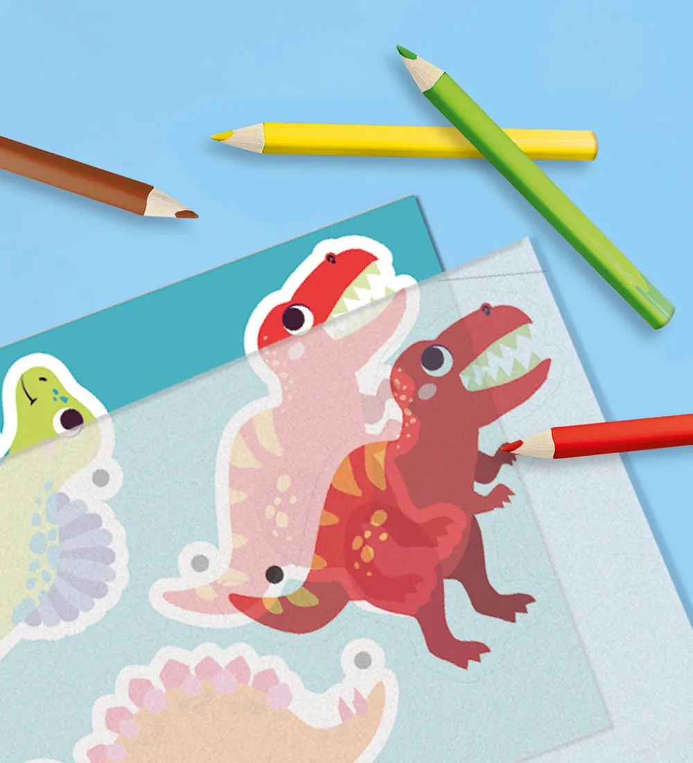 SES Creative Kreasæt|Kreasæt - Krympeplast - Dinosaur Nøgleringe