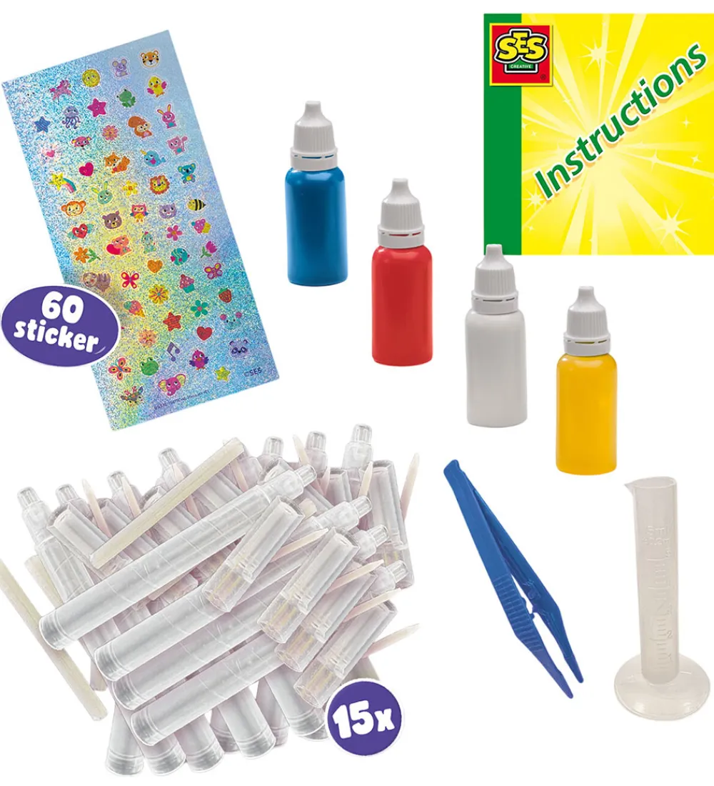 SES Creative Tuscher Og Farver>Kreasæt - Lav Dine Egne Tusser - 15 Farver