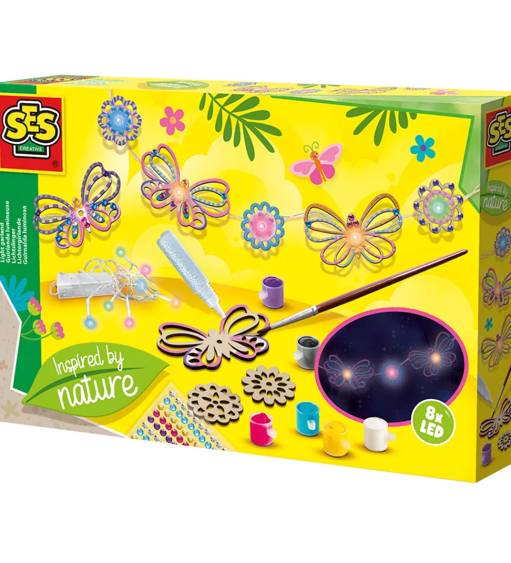 SES Creative Kreasæt>Lyskæde - Naturdesign
