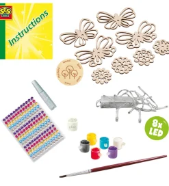 SES Creative Kreasæt>Lyskæde - Naturdesign