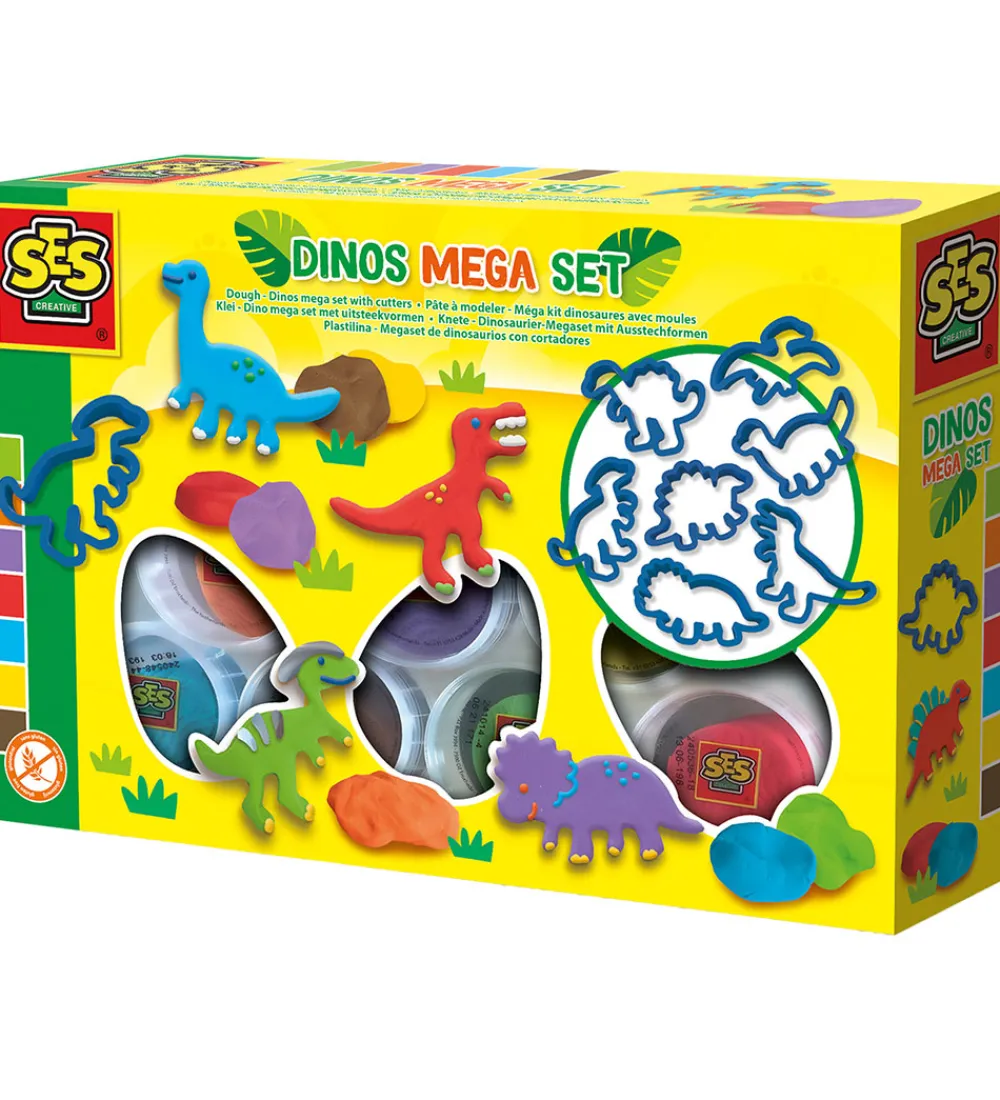 SES Creative Modellervoks|Modellervoks - Dino Megasæt med Udstikkere