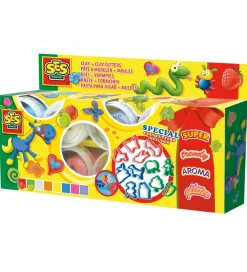 SES Creative Modellervoks|Modellervoks - 8 Farver m. Udstikkere/Duft/Glimmer