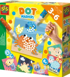 SES Creative Tuscher Og Farver|Priktuscher - 3 Farver XXL - Aktivitetskort