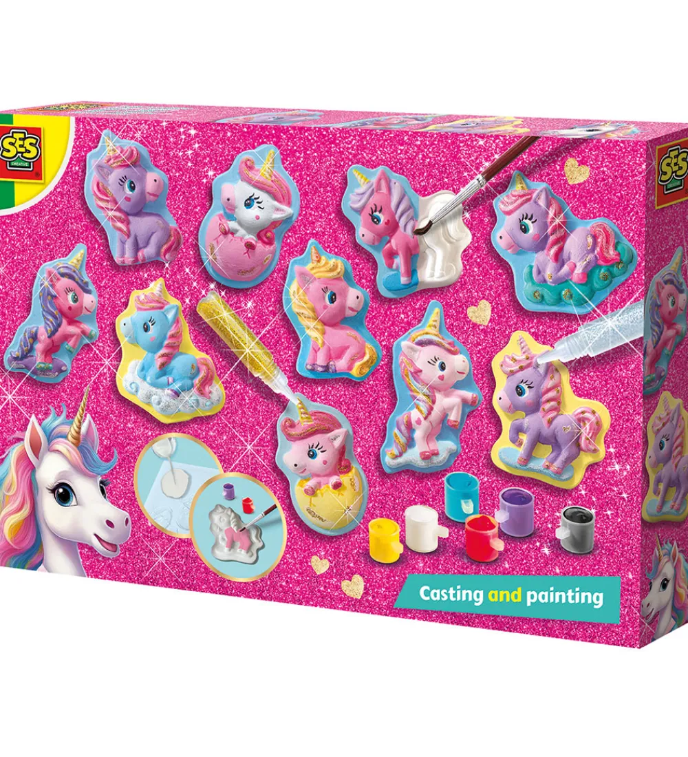 SES Creative Kreasæt>Støb & Mal - Enhjørning Babyer