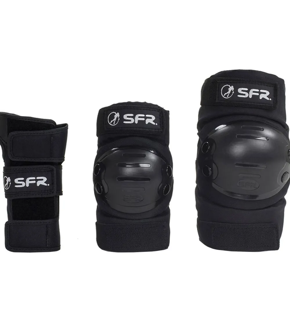SFR Rulleskøjter|Rulleskøjter|Beskyttelsessæt - Youth Ramp Triple Pad Set - Sort