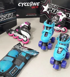 SFR Rulleskøjter|Rulleskøjter>Beskyttelsessæt - Youth Ramp Triple Pad Set - Sort/Blå