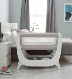 Shnuggle Senge></noscript>Babyseng - Air - Bedside Crib - 95x56 cm - Stone Grey