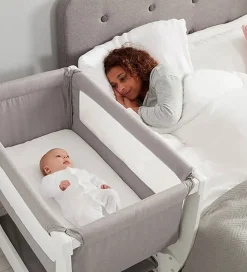 Shnuggle Senge></noscript>Babyseng - Air - Bedside Crib - 95x56 cm - Stone Grey