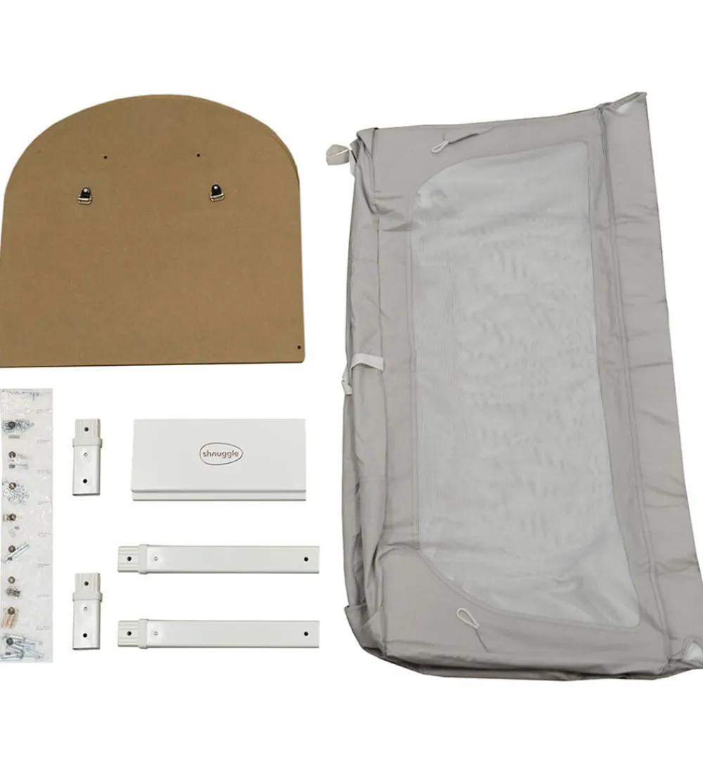 Shnuggle Senge>Barneseng - Ombygningssæt - 125x66 cm - Dove Grey